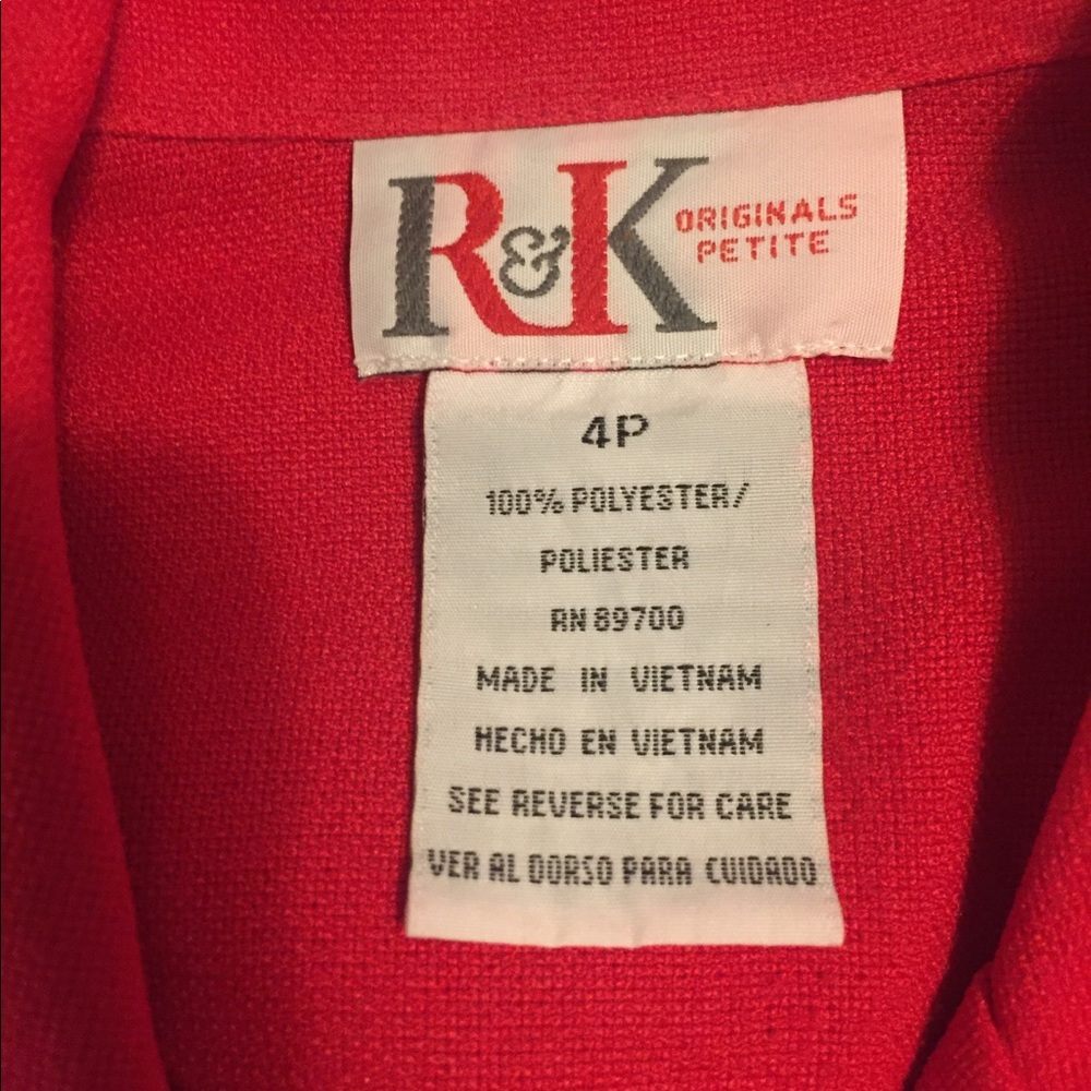 Petite suit top by R & K Originals. Final price! - Picture 6 of 7